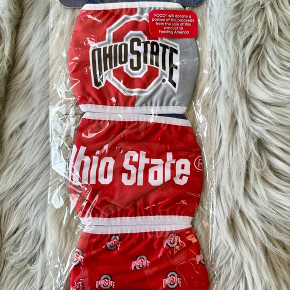 NCAA Other - [NWT]  TWO PACKS (6) Licensed Ohio State Buckeyes Face Coverings Adult Size